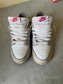 nike dunk grigie, bianche e nere lucide 38