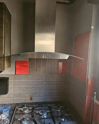 kappa cucina aspirante con luci e piano cottura a 