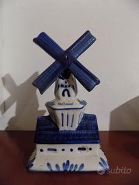 Raro Mulino a Vento in Ceramica Blue Delft Deco