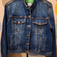 GIUBBETTO JEANS DONNA - BENETTON - TAGLIA L/G