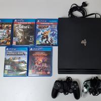 PS4 PRO 1TERABYTE + 2 controller + 5 giochi