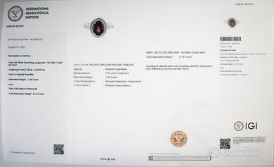 Anello-14 carati oro bianco Tormalina-diamantr