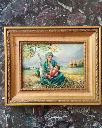 quadro donna con bambino / Giuseppe Luongo