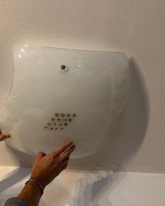 Lampadario soffitto/muro vetro con murrine