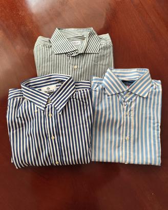 Set 3 camicie righe uomo 100% cotone - XL / 16½