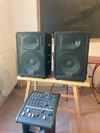 Coppia casse SR tecnology + mixer machie
