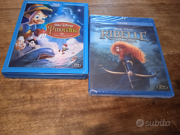 Blu-ray W. Disney Pinocchio e Disney Pixar Ribelle