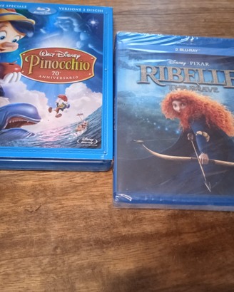 Blu-ray W. Disney Pinocchio e Disney Pixar Ribelle
