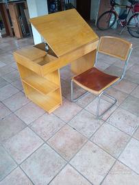 scrivania con sedia dim 102 x 56 x h 73cm