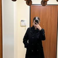 Cappotto doppiopetto nero