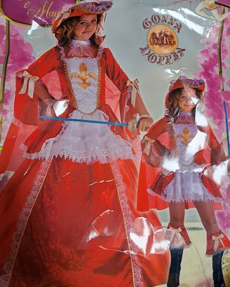 costume carnevale Principessa moschettiere 