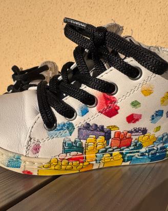 Sneakers pelle bianche
