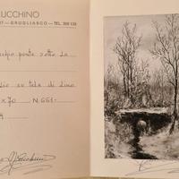 Quadro di N. Lucchino "Vecchio pone sotto la neve"