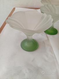 Set 6 Coppe Gelato Vintage Vetro Satinato Borgonov