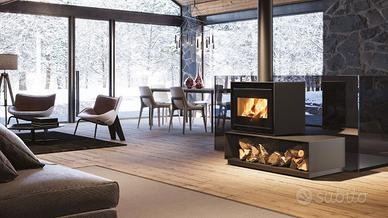 BENCH 54 con panca A camino legna EDILKAMIN