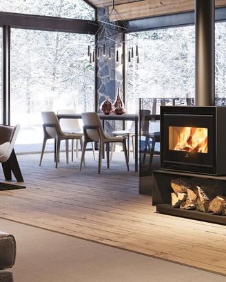 BENCH 54 con panca A camino legna EDILKAMIN