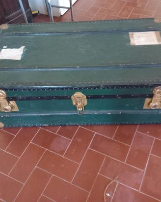 baule con bolletta di spedizione anni 40