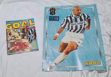 Rivista Goal con poster e cartoline Vialli e altri