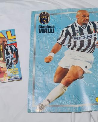 Rivista Goal con poster e cartoline Vialli e altri