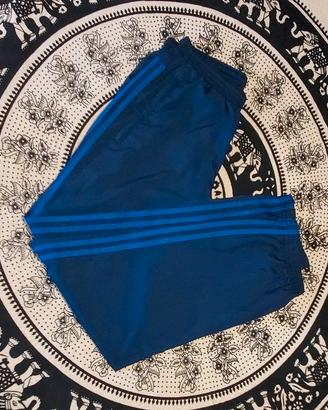 Adidas pantaloni tuta blu/azzurri tg.S