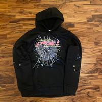 Felpa Sp5der/Pink nera