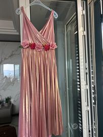 Abito elegante rosa/dorato