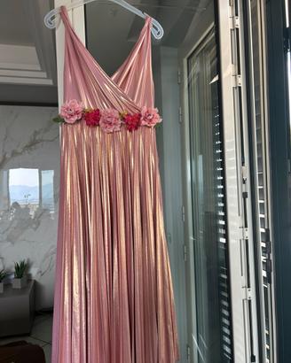 Abito elegante rosa/dorato