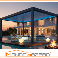 Pergola Bioclimatica 4x5 5x4 gazebo led rgb motore