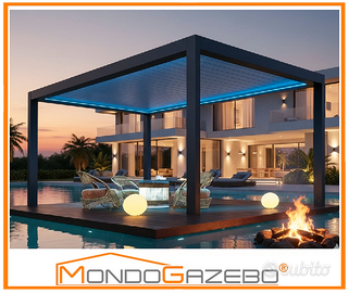 Pergola Bioclimatica 4x5 5x4 gazebo led rgb motore