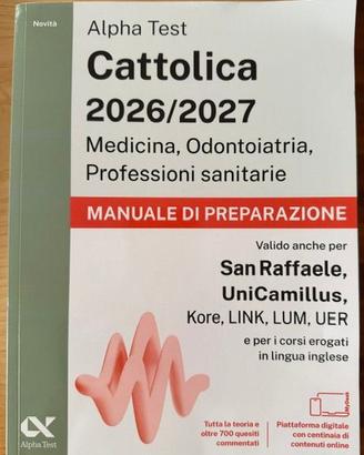alpha test Cattolica 2026/2027 Medicina Odontatria
