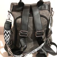 Zaino donna versatile nero e grigio