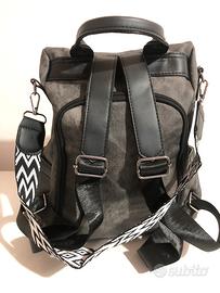 Zaino donna versatile nero e grigio