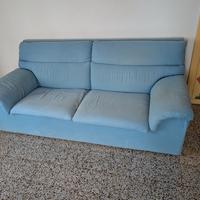Divano due posti azzurro 