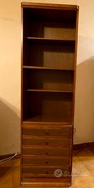 Libreria anni ‘80 con cassetti