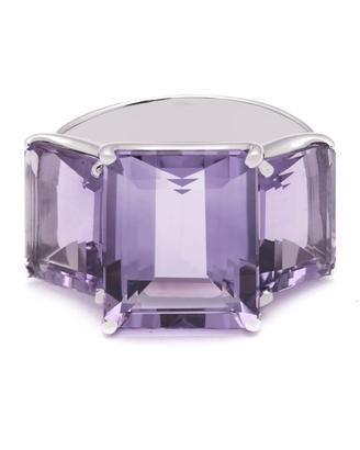 Anello oro bianco ed ametiste 8,6ct