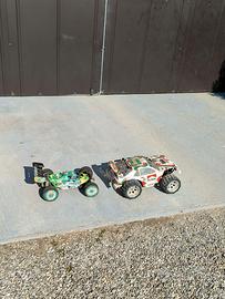 2 macchine RC 1/8 e ricambi LEGGERE DESCRIZIONE