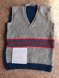 Gilet bambini in lana senza maniche
