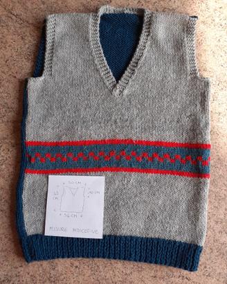 Gilet bambini in lana senza maniche