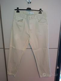 Jeans Straight Leg Crema 