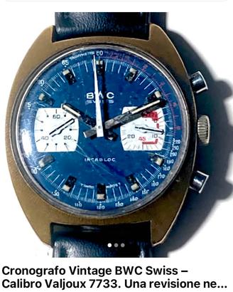 BWC oro cronografo Swiss Valjoux 7733 Regata