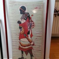 Papiro africano con Madonna nera 