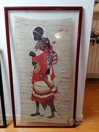 Papiro africano con Madonna nera 