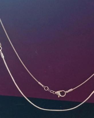 Coppia catenine Snake cm60 Argento925 