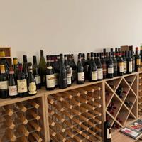 Collezione bottiglie vuote vino rosso pregiato