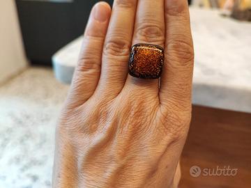 anello con vetro Murano