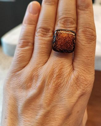 anello con vetro Murano