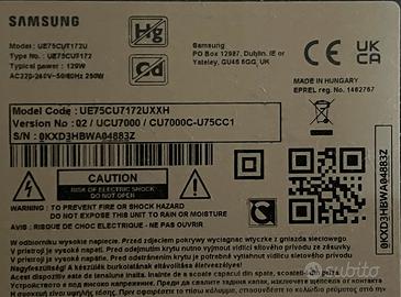 Tv 75" samsung danneggiato