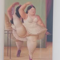 quadro in copia Botero La ballerina alla sbarra