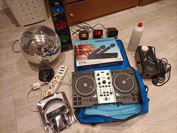 Kit Festa Completo DJ – Console Hercules, Luci, Mi