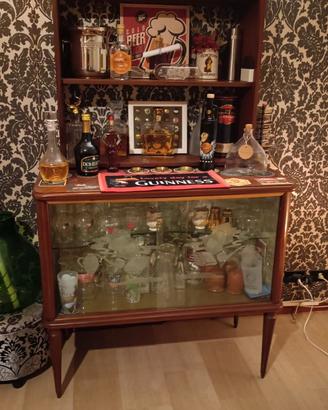 MOBILE BAR VINTAGE ANNI '50/'60 – VETRINA IN VETRO
